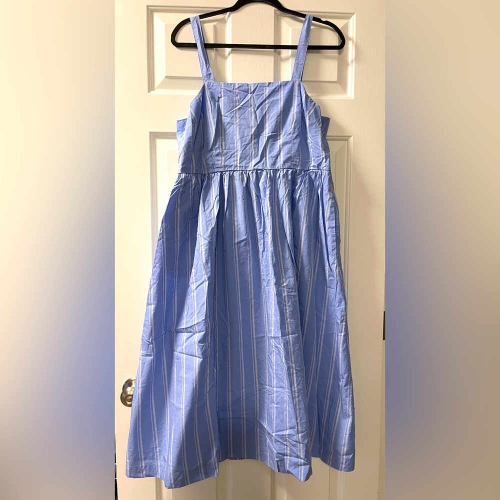 a new day Blue Striped Midi Dress